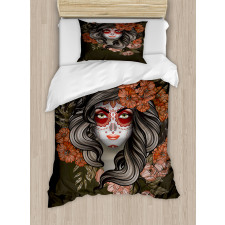 Calavera Woman Duvet Cover Set