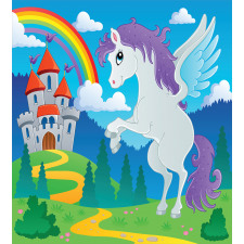 Unicorn with Rainbow Fairy Duvet Cover Set