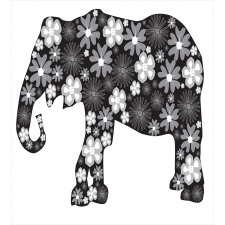 Floral Elephant Pattern Duvet Cover Set