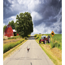 Barn and Tractor on Side Duvet Cover Set