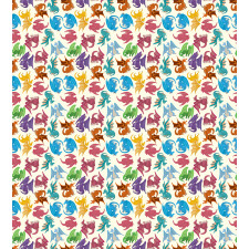 Children Pattern Colored Duvet Cover Set