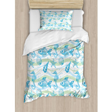 Ocean Shell Starfish Duvet Cover Set