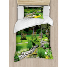 Japanese Park Landscape Duvet Cover Set