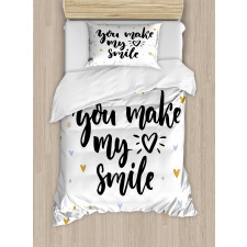 You Make My Heart Smile Duvet Cover Set