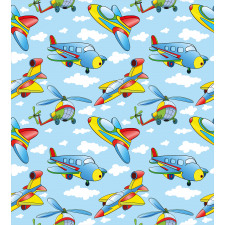 Planes and Helicopters Duvet Cover Set