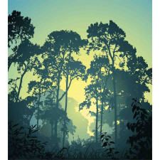 Mist Forest Trees Scene Duvet Cover Set