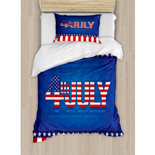 America Flag Pattern Duvet Cover Set