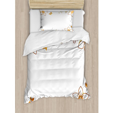 Leaves Branches Buds Duvet Cover Set