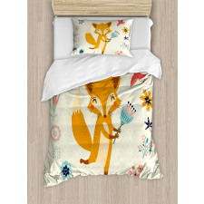 Animal with Floral Duvet Cover Set