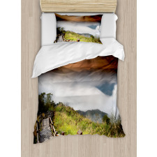 Hazy Foggy Sky Italian Duvet Cover Set