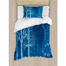 Winter Scenery with Show Duvet Cover Set