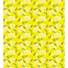 Fresh Lemons with Leaves Duvet Cover Set