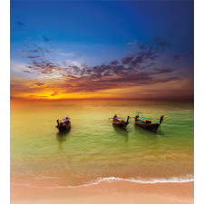 Thailand Boat in Ocean Duvet Cover Set