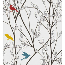 Birds Wildlife Cartoon Duvet Cover Set