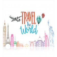 Travel World Lettering Duvet Cover Set
