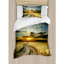 Road Field with Ripe Duvet Cover Set