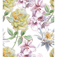 Rose Petals Sakura Lily Duvet Cover Set