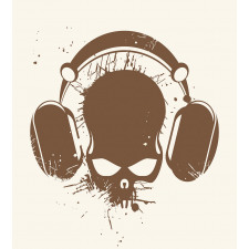 DJ Grunge Retro Skull Duvet Cover Set