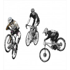 Sketch Cyclists Duvet Cover Set