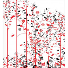 Flowers Ivy Swirl Leaves Duvet Cover Set