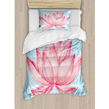 Gardening Lotus Flower Duvet Cover Set