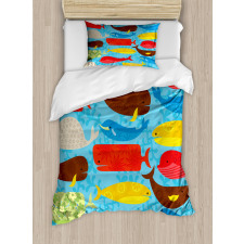 Deep Ocean Animals Duvet Cover Set