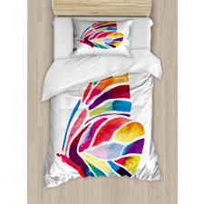 Colored Butterfly Duvet Cover Set