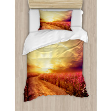 Cosmos Flower Field Duvet Cover Set