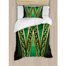 Golden Emerald Duvet Cover Set