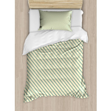 Bias Green Stripes Duvet Cover Set