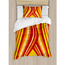 Wavy Stripes Abstract Duvet Cover Set