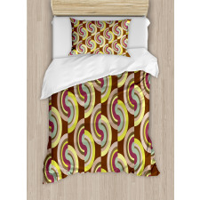 Vintage Colorful Rounds Duvet Cover Set