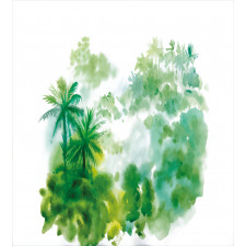 Watercolor Forest Image Duvet Cover Set