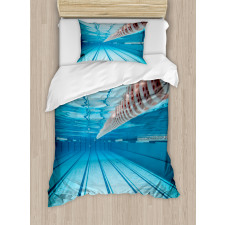Swimming Pool Sports View Duvet Cover Set