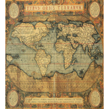 Vintage Atlas Old Chart Duvet Cover Set