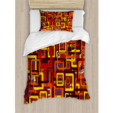 Colorful Trippy Square Duvet Cover Set