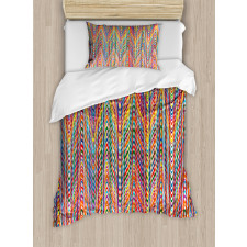 Colorful Zig Zag Lines Duvet Cover Set