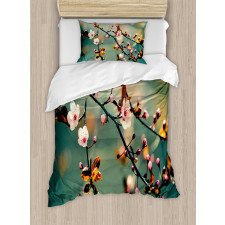 Pink Cherry Sakuras Duvet Cover Set