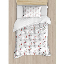 Curvy Dotted Branches Duvet Cover Set