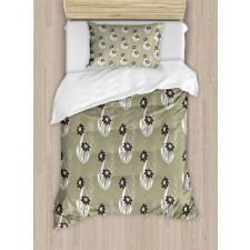 Flowers Dotted Duvet Cover Set