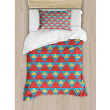 Big Small Triangles Retro Duvet Cover Set