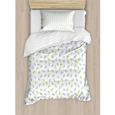 Green Leaves Vintage Duvet Cover Set