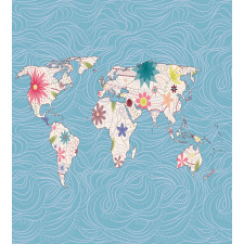 World Continents Duvet Cover Set
