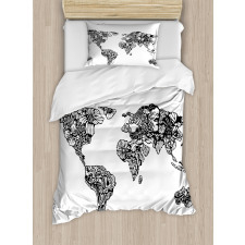 World Map Charm Duvet Cover Set