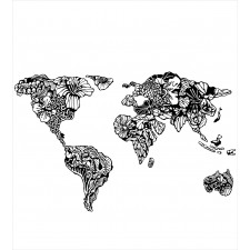 World Map Charm Duvet Cover Set