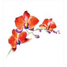 Orchid Branch Blooms Duvet Cover Set