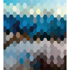 Geometric Puzzle Blurry Duvet Cover Set