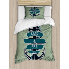 Diamond Pattern Nautical Duvet Cover Set