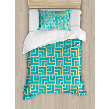 Art Deco Square Lines Duvet Cover Set