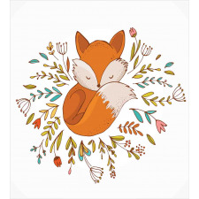 Baby Fox Flowers Duvet Cover Set